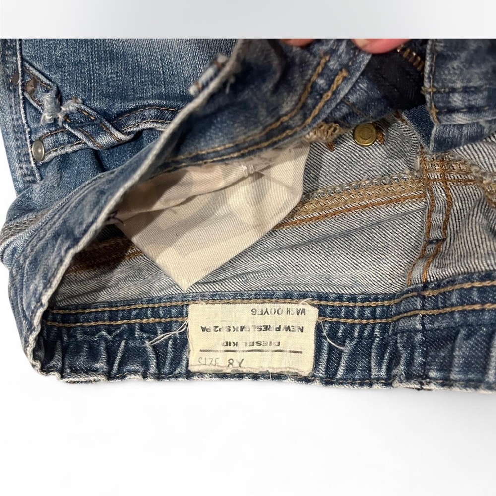 Diesel Boys Distressed Blue Jeans - Picture 4 of 6